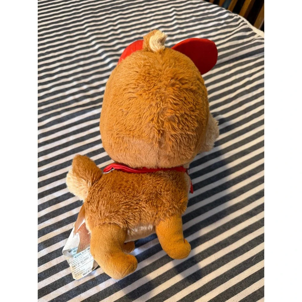 Nickelodeon Paw Patrol Tracker Plush Brown Dog Red Hat‎ Spin Master 2023 10 inch